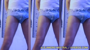 Gay Latino Alejandro Mistral's fetish for priests in blue undergarments