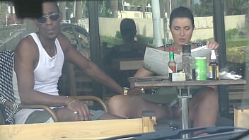 Public exposure and bi-racial affair with a ebony stud caught on camera