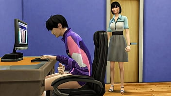 A Japanese stepmother finds out her stepson pleasuring himself while seeing pornography on his computer, and then assists him in perceiving sexual romp for the highly first-ever time.